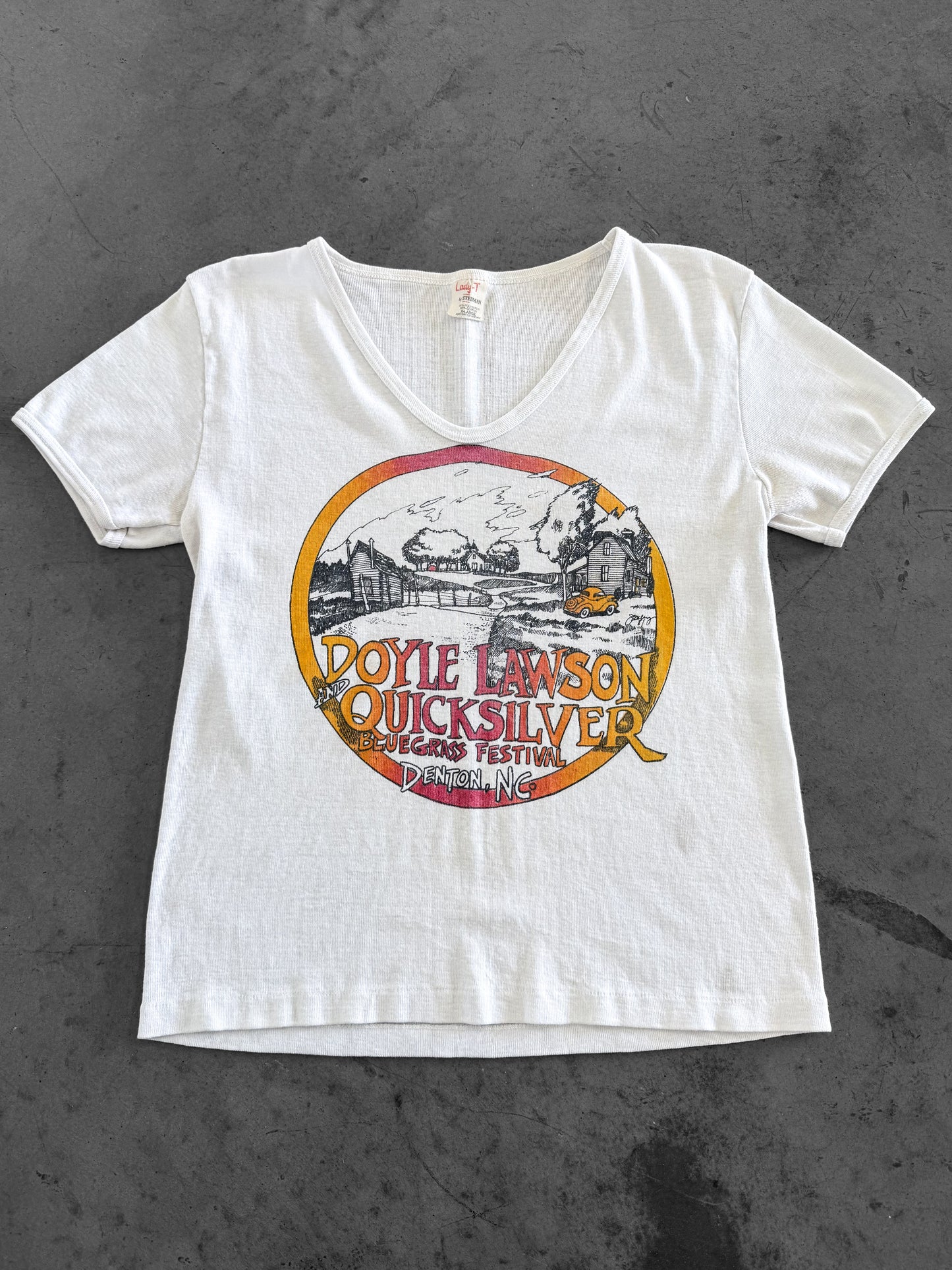 Vintage 70s Doyle Lawson & Quicksilver Bluegrass Women’s Tee ( Fits Med )