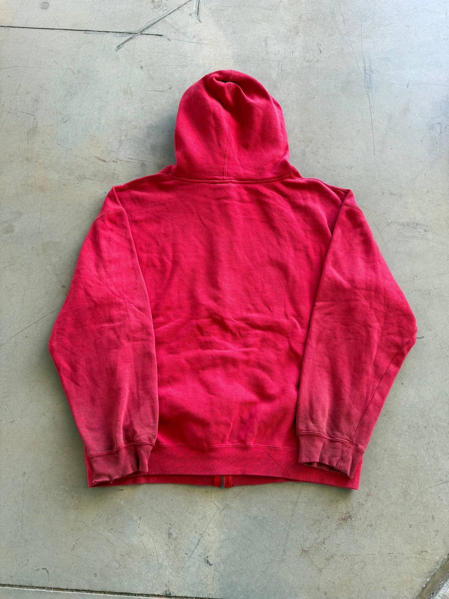 Vintage Y2K Hurley Skate Red Zip Up Hoodie ( Large )