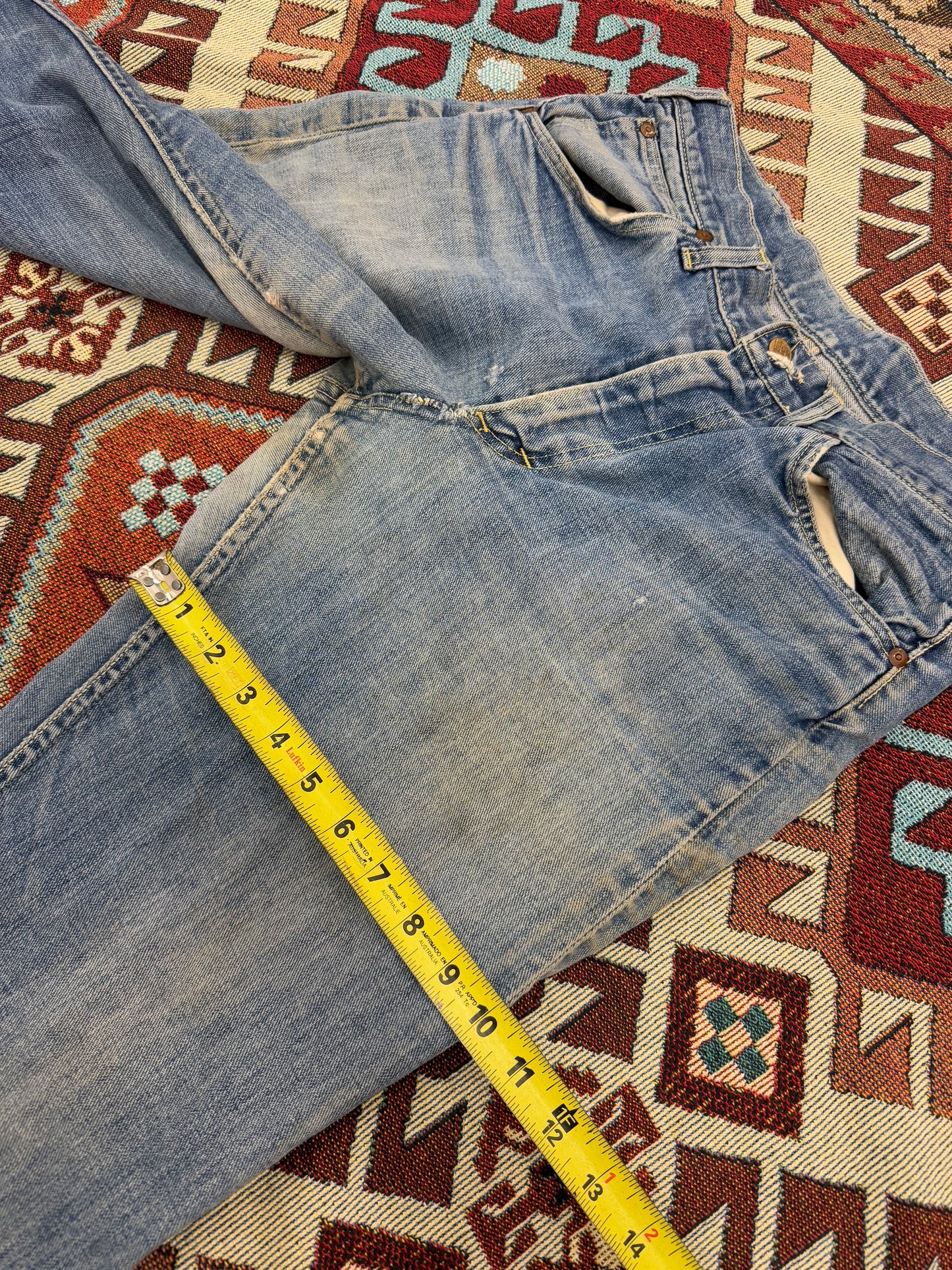 True Vintage 1950’s Lee Riders Faded Worn Gripper Zipper Jeans (30x30)