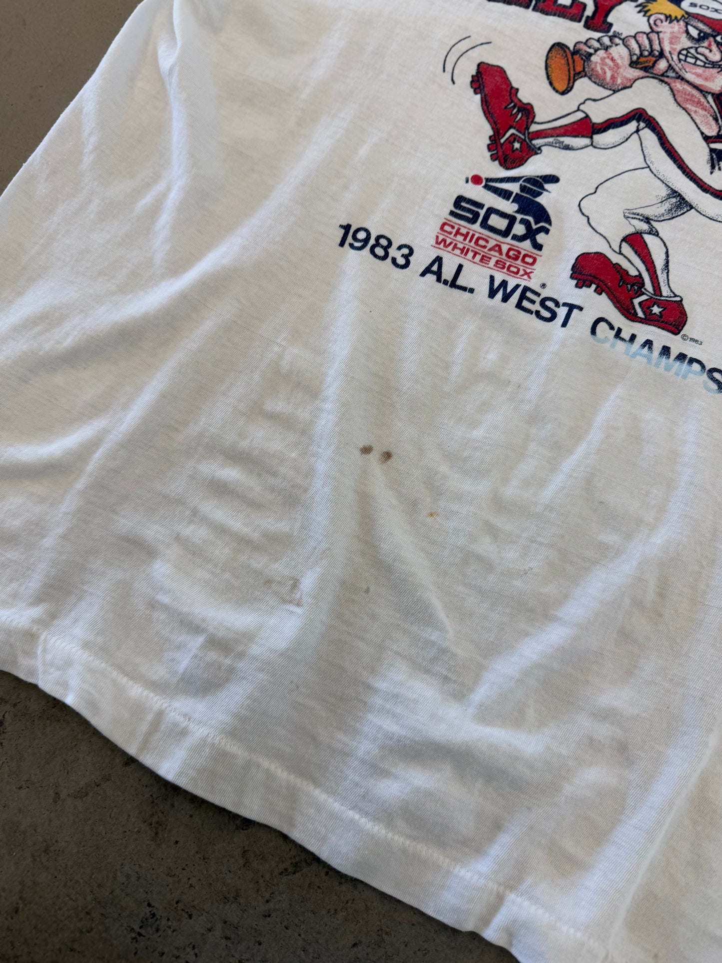 Vintage 1983 Chicago White Sox Winnin Ugly Ringer Tee ( Medium )