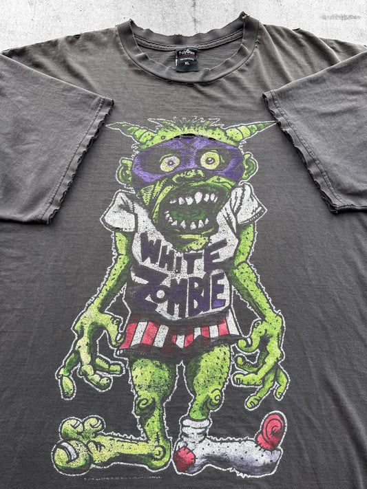 Vintage 1995 Faded White Zombie Tee ( XL )