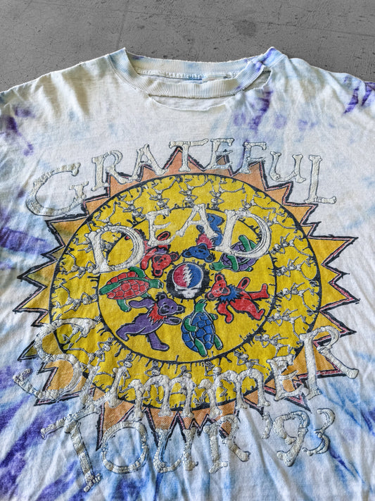 Vintage 1993 Grateful Dead Summer Tour Thrashed Boxy Tee ( XL )