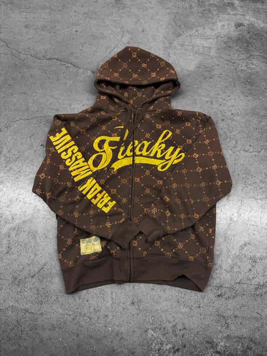 Vintage 2000s Y2K Freaky Massive Zip Up Hoodie ( XL )