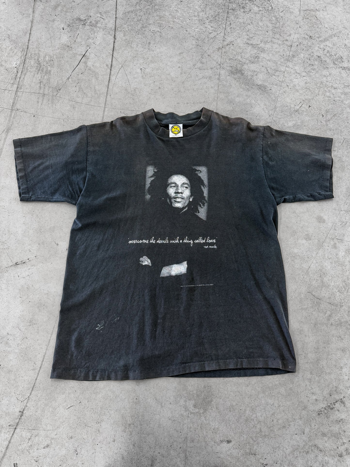 Vintage 90s Faded Bob Marley Portrait Tee ( XL )