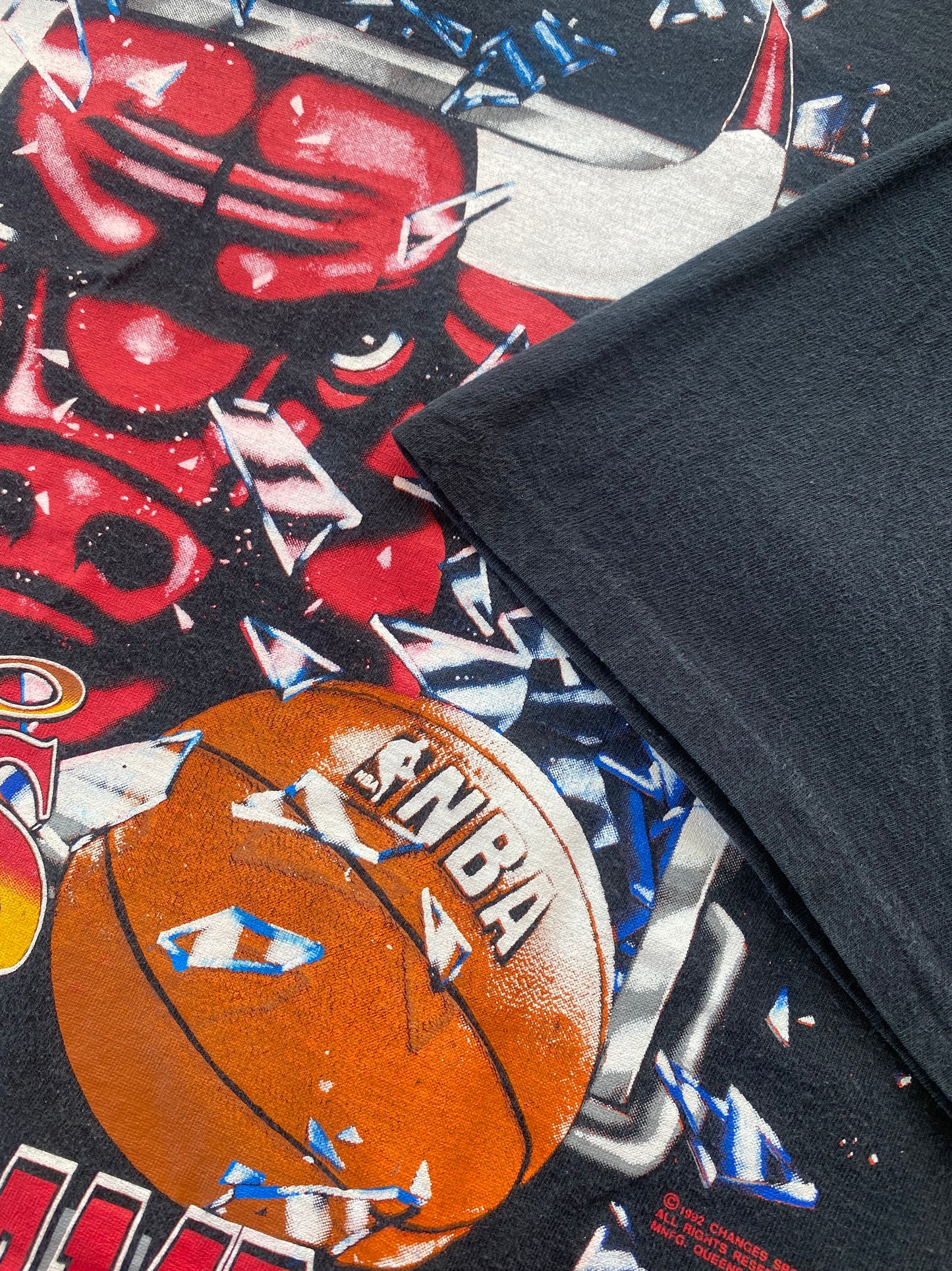 Vintage 1993 Chicago Bulls NBA Finals Shattered BackBoard Tee ( XL )