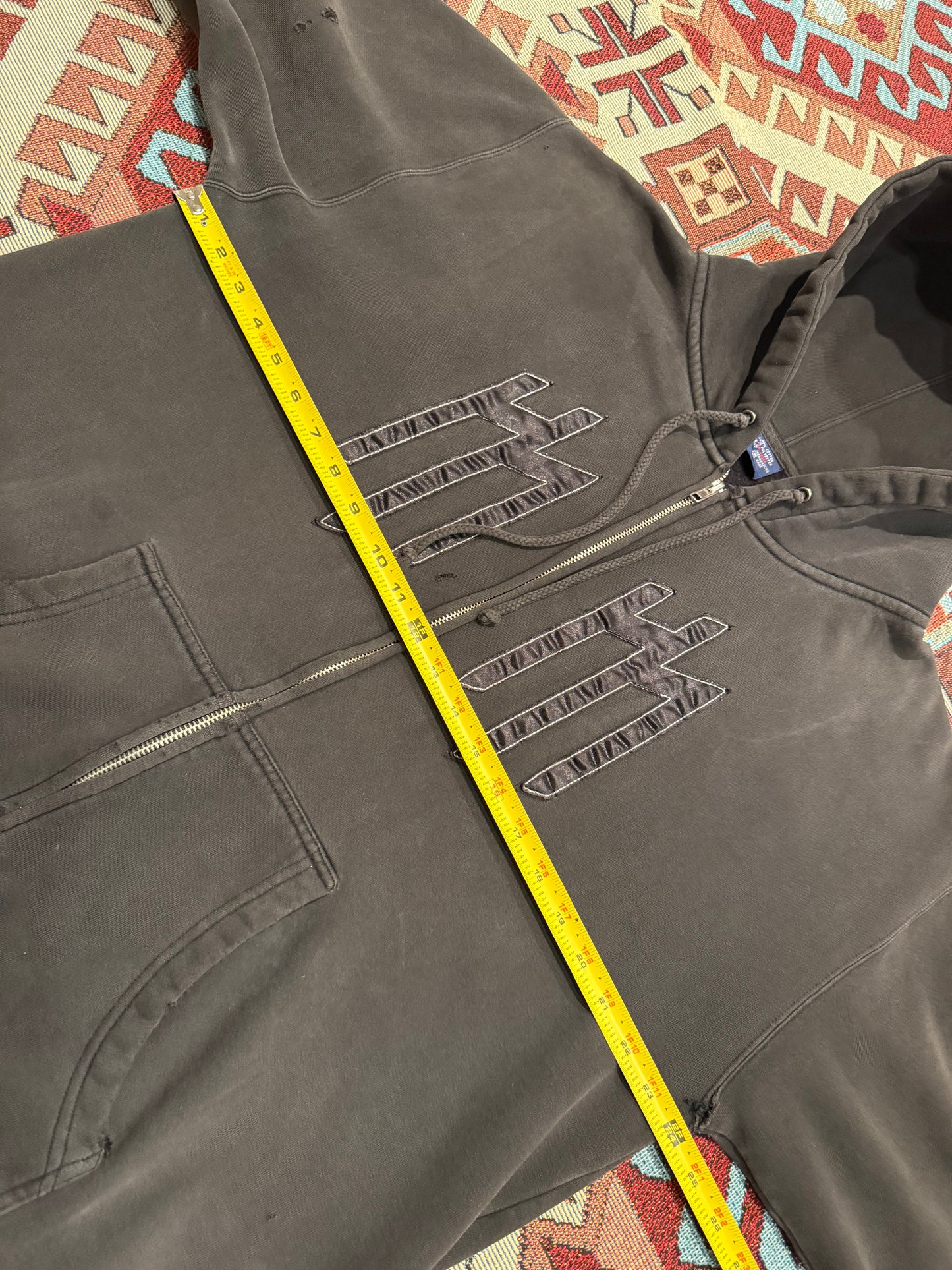 Vintage Early Y 2 K Marilyn Manson Faded Black Hoodie ( Large )