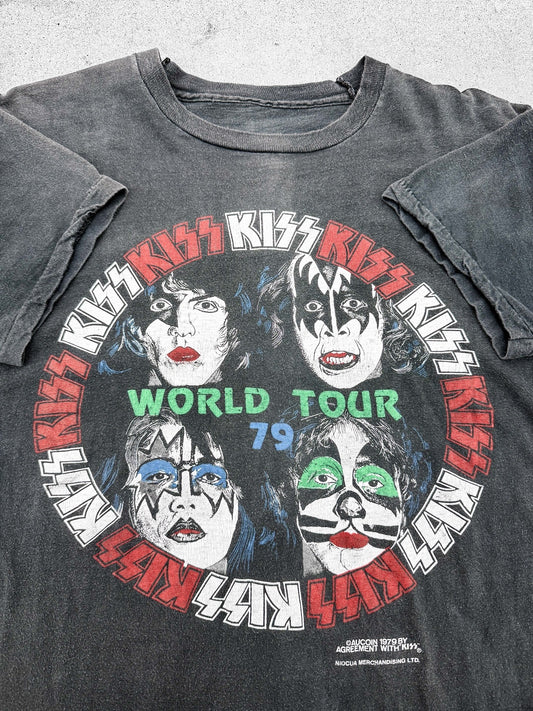 Vintage 1979 KISS World Tour Tee ( Large )