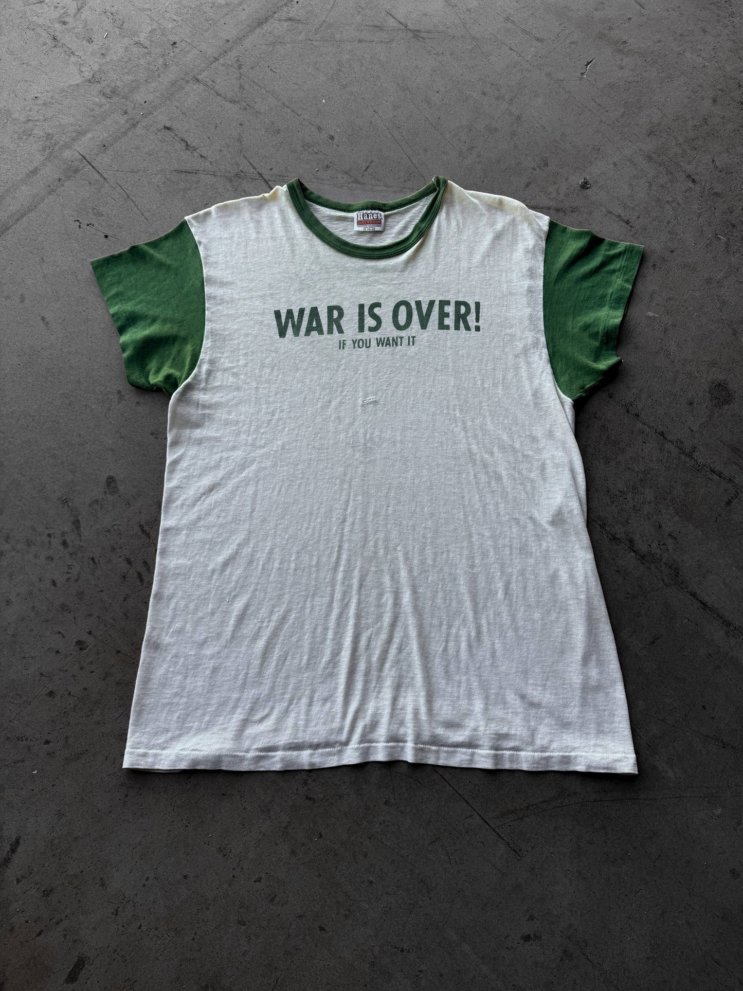 Vintage 70s “War Is Over , If You Want It” John Lennon Yoko Tee ( XL )