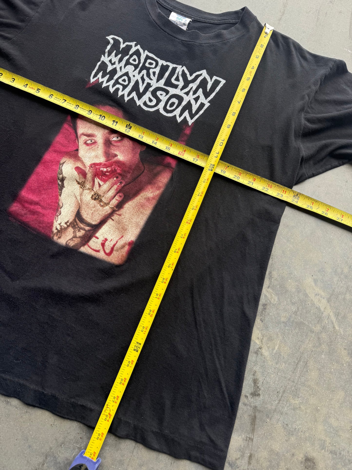 Vintage 1990s Marilyn Manson God Of Fuck Tee ( XL )