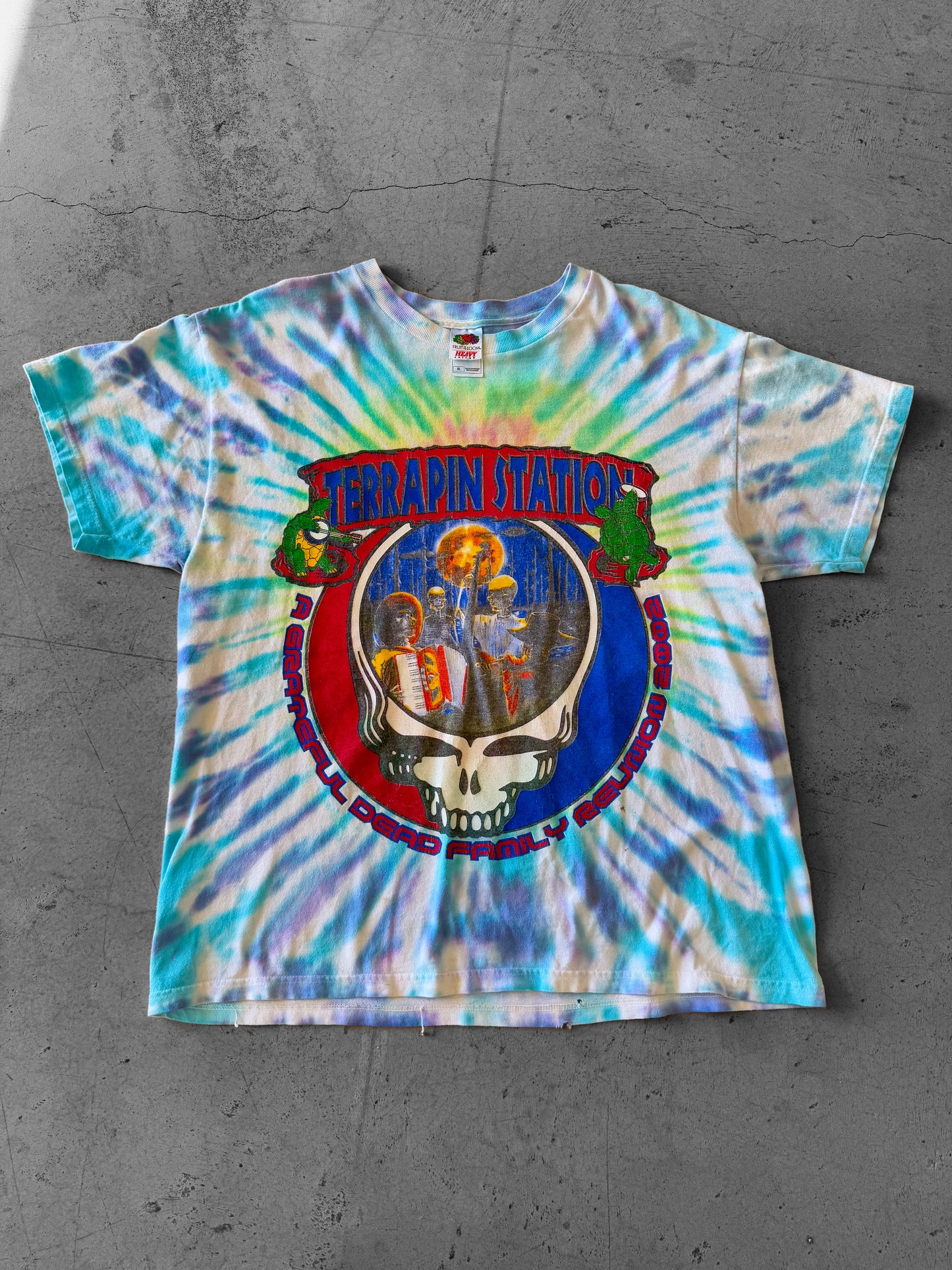 Vintage 2002 Grateful Dead Terrapin Station Family Reunion Tour Tee ( XL )