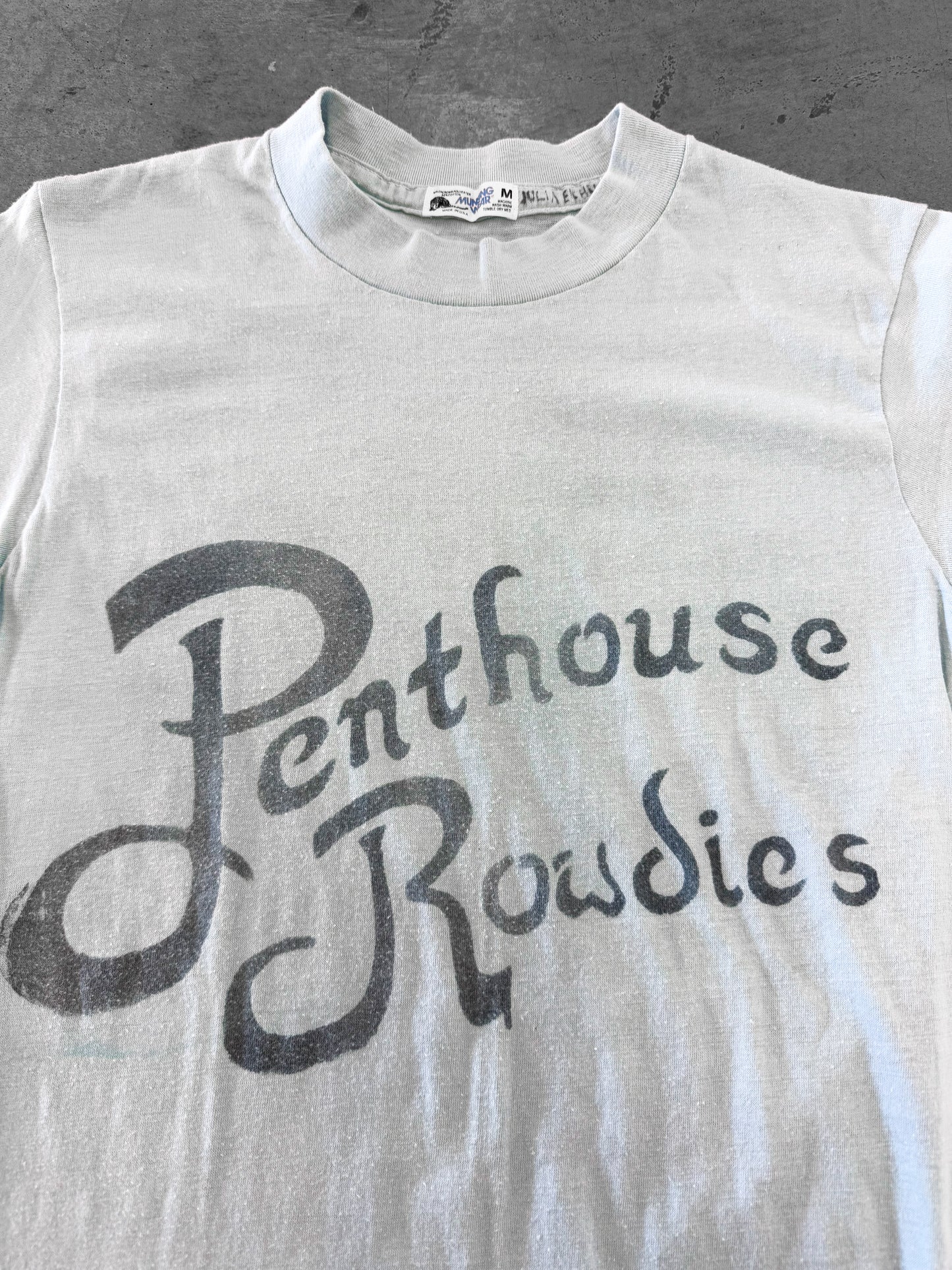 Vintage 70s Penthouse Rowdies Blue Tee ( Small )