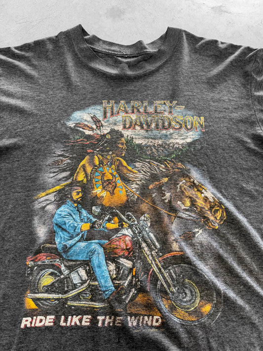 Vintage 1991 Harley Davidson Ride Like The Wind Tee ( Large )