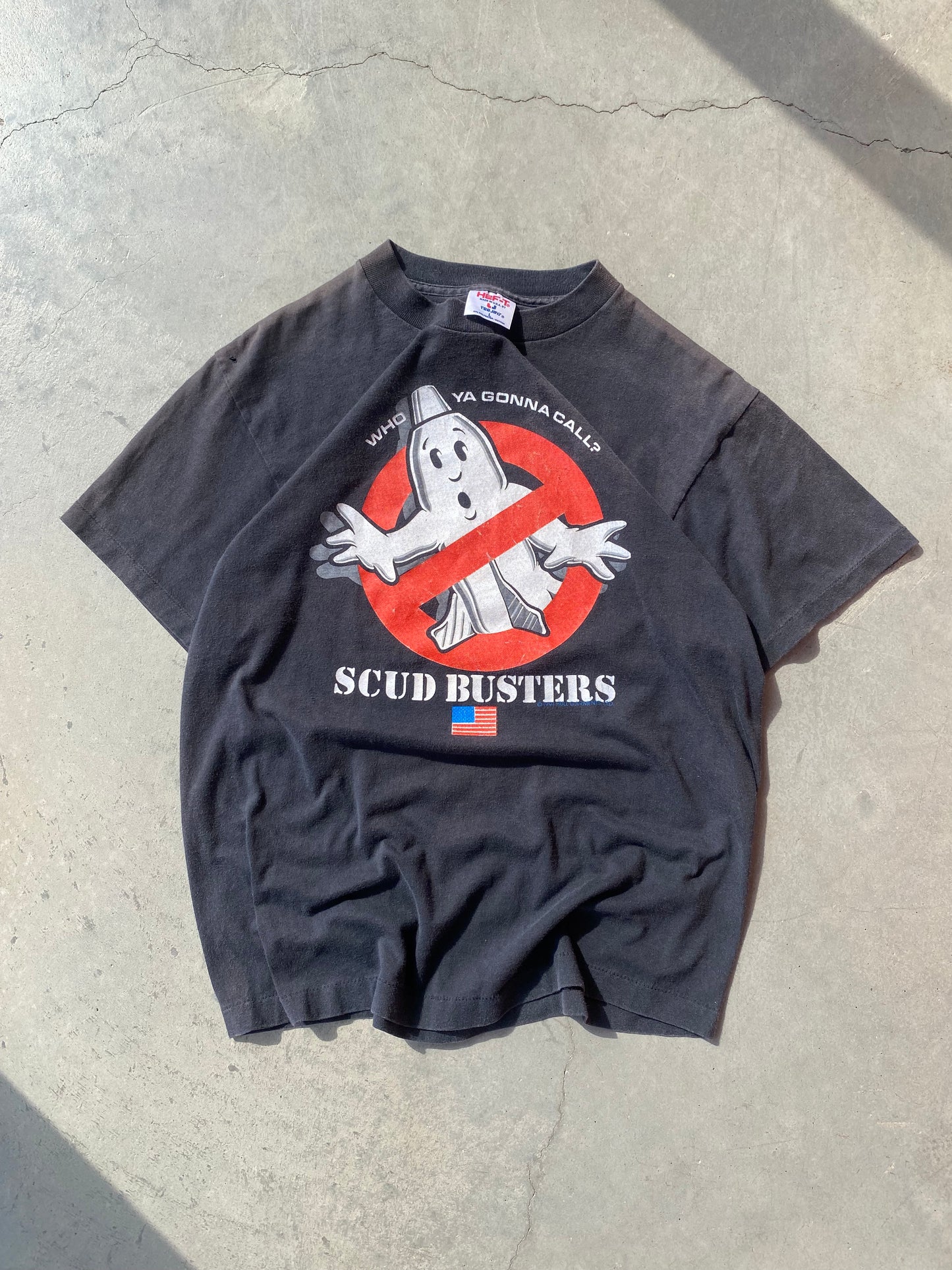Vintage 1991 Scud Busters “Who You Gonna Call ?” Tee ( Large )