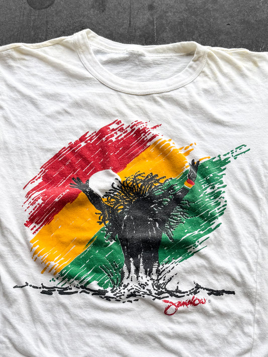 Vintage 80s Jamaica Rasta Tee ( Small )