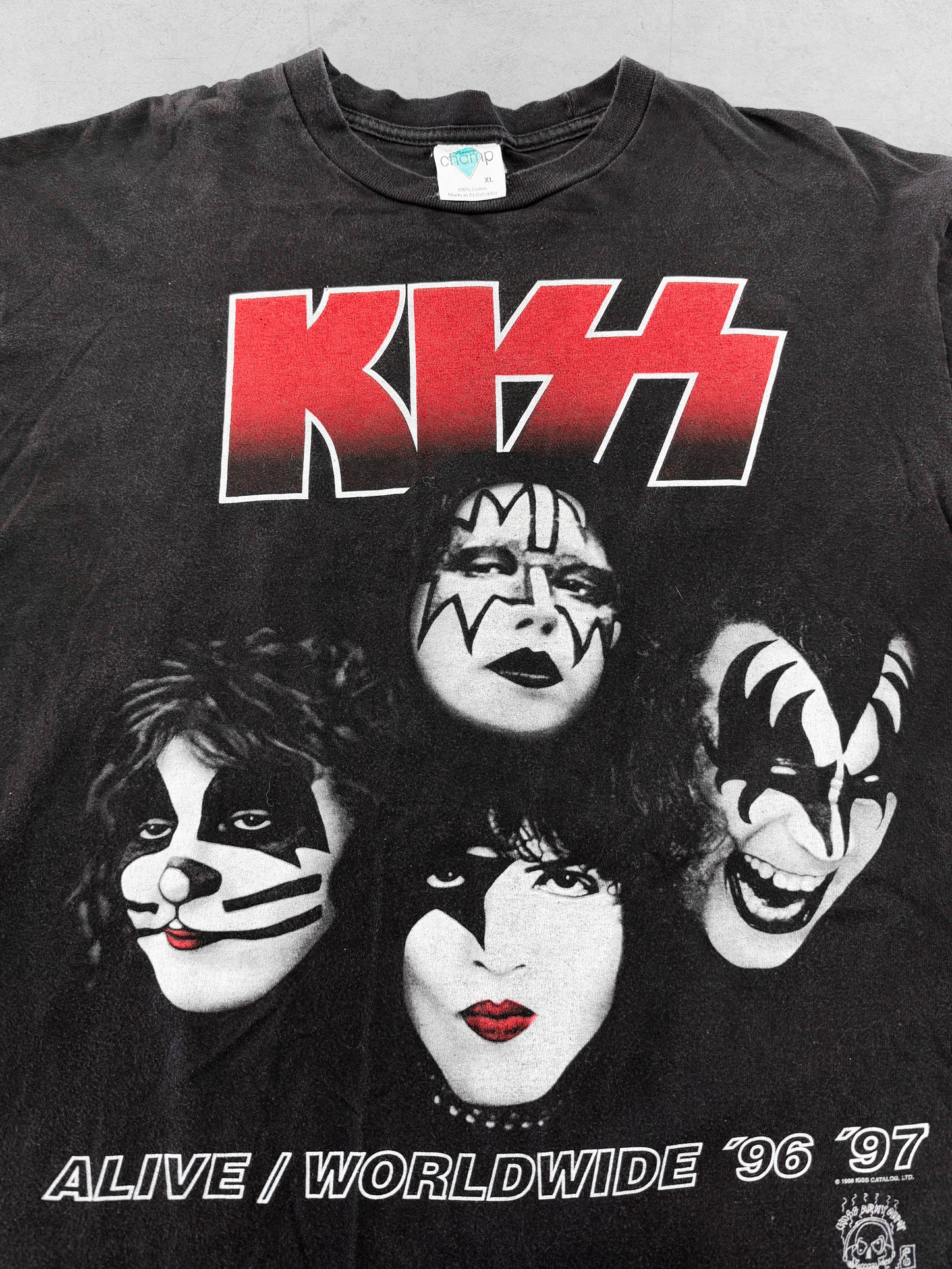 Vintage 1996 Alive Worldwide KISS Tour Tee ( XL )