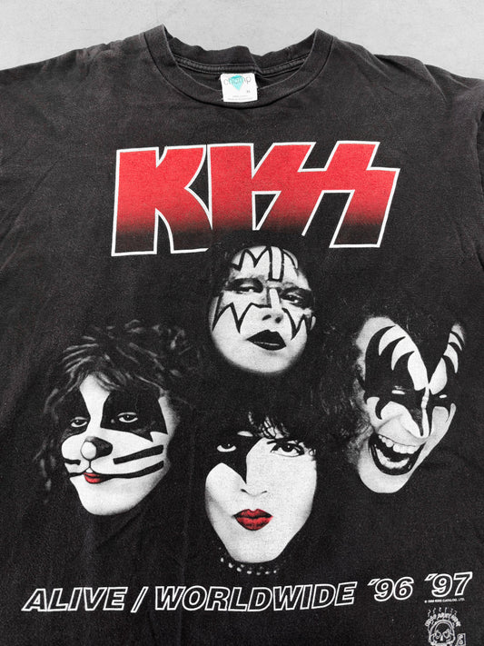 Vintage 1996 Alive Worldwide KISS Tour Tee ( XL )