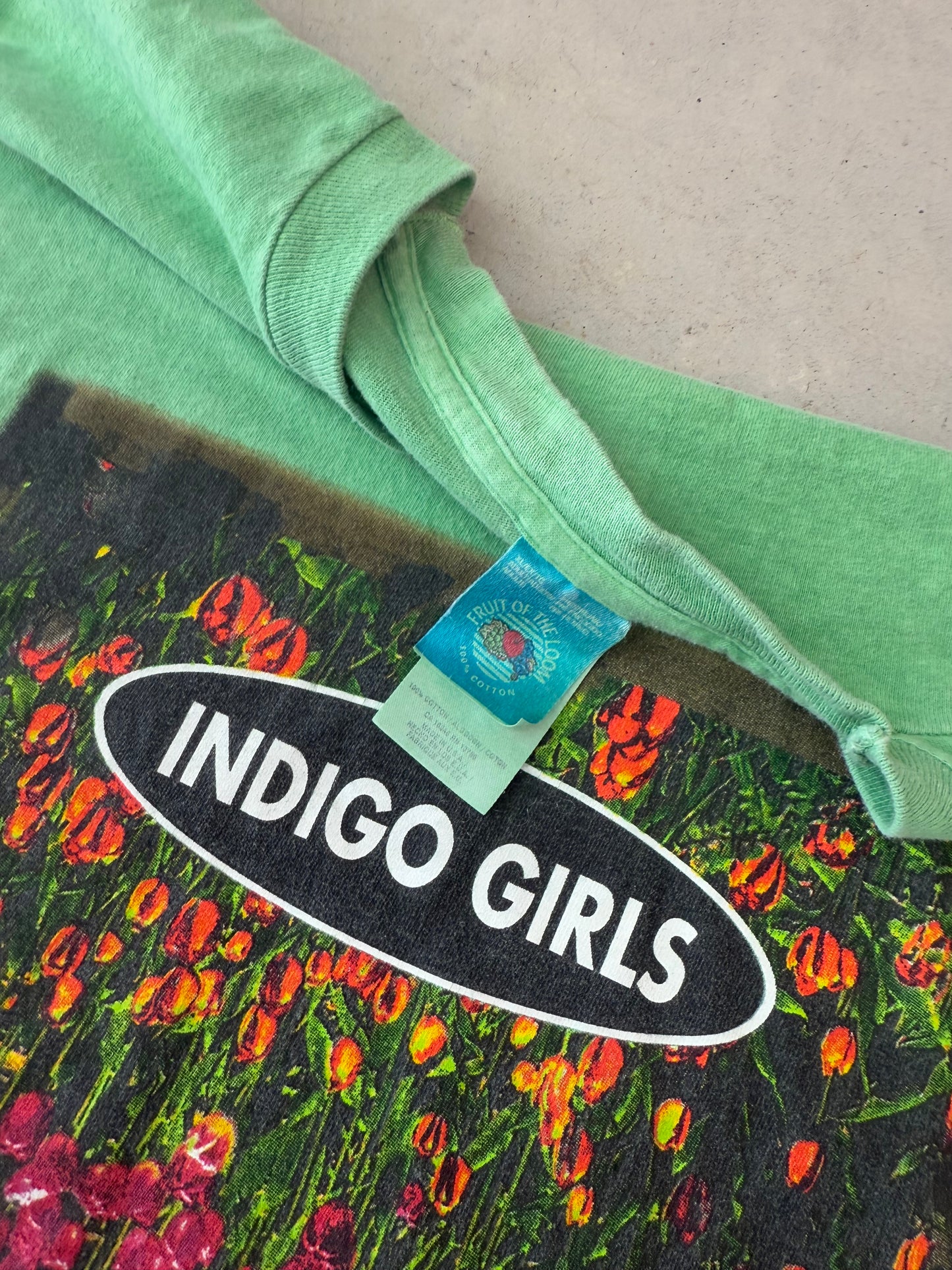 Vintage 90s Indigo Girls Get Out The Map Band Tee ( XL )