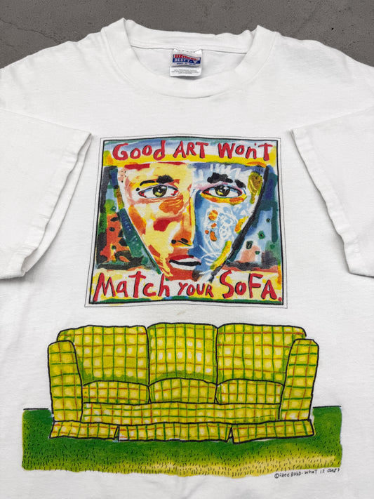 Vintage 90s Good Art Won’t Match Your Sofa Fred Babb Art Tee (XL)