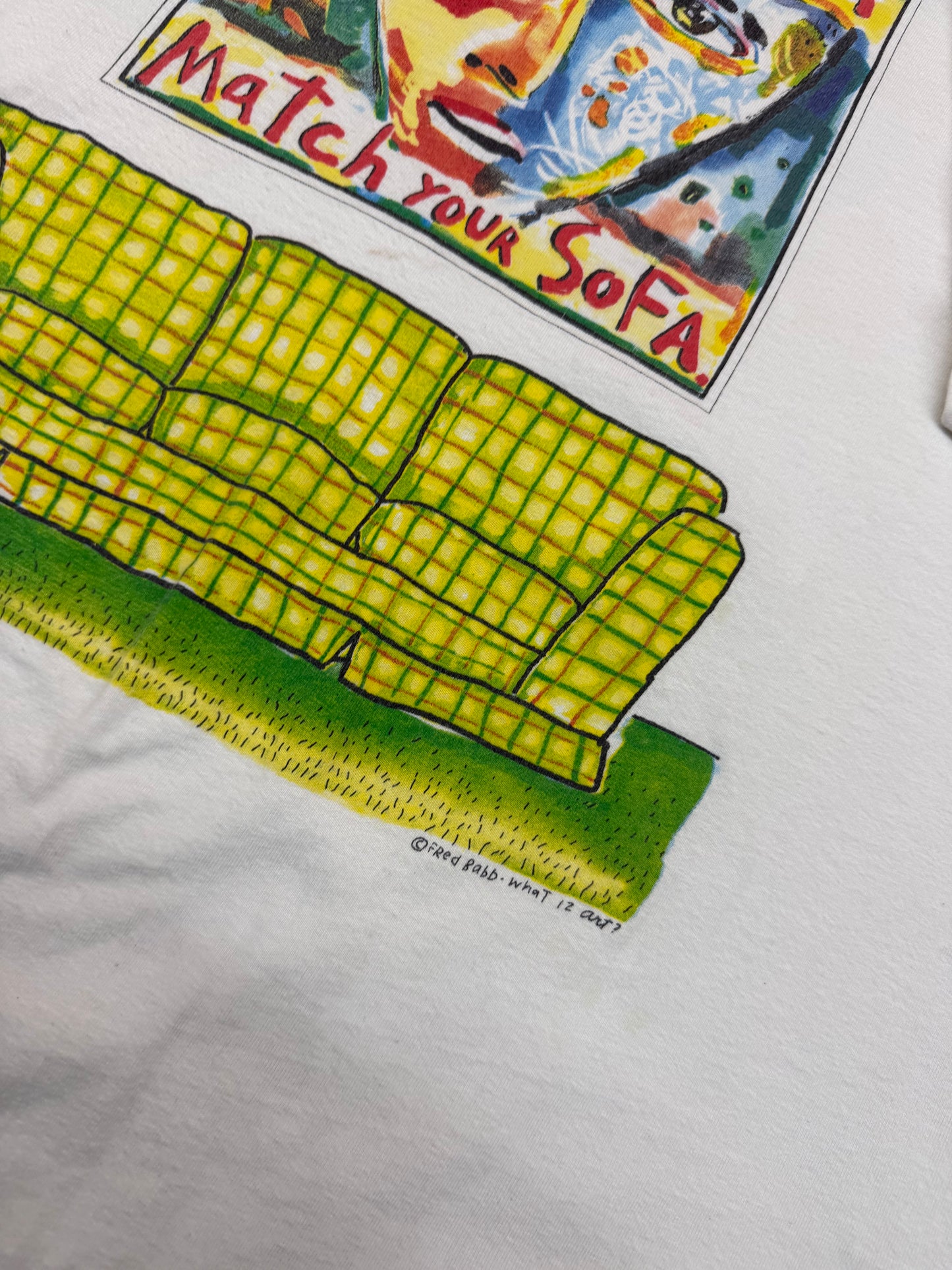 Vintage 90s Good Art Won’t Match Your Sofa Fred Babb Art Tee (XL)