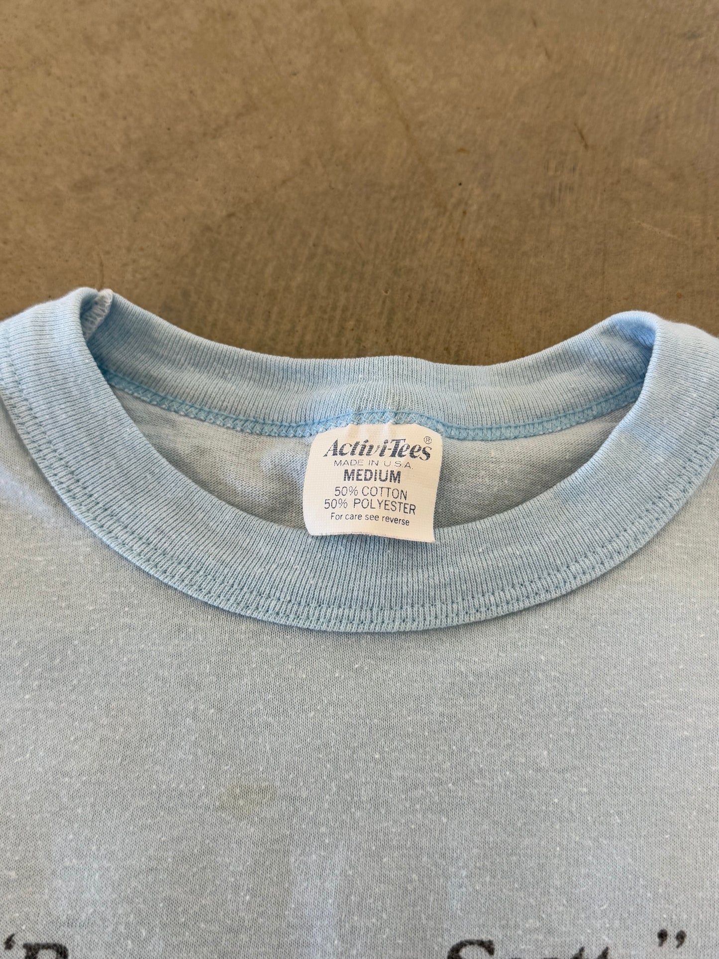 Vintage 80s Beam Me Up Scotty Star Trek Parody Tee ( Small )