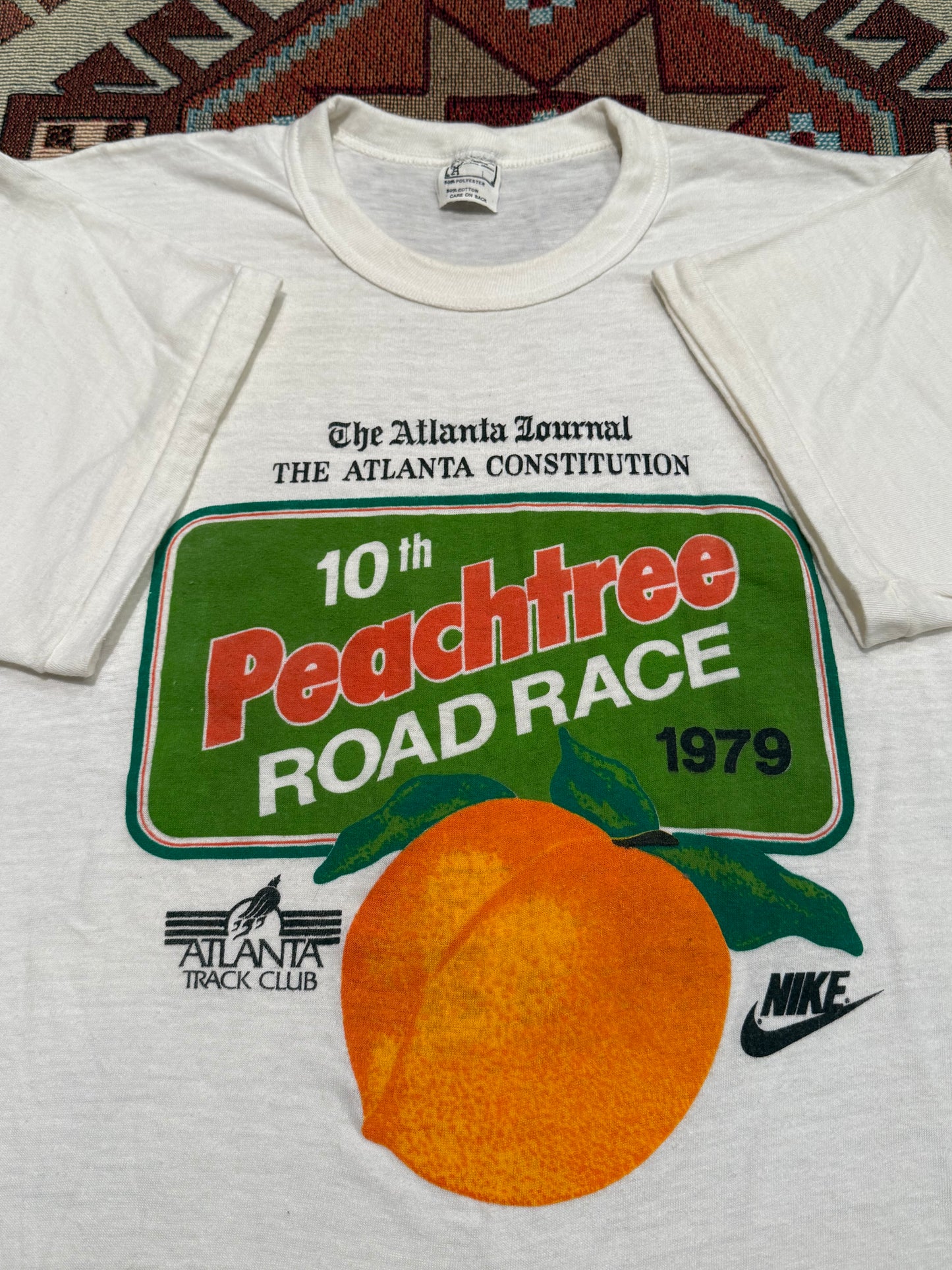 Vintage 1979 10th Peachtree Road Race Atlanta Nike Tee ( Large )