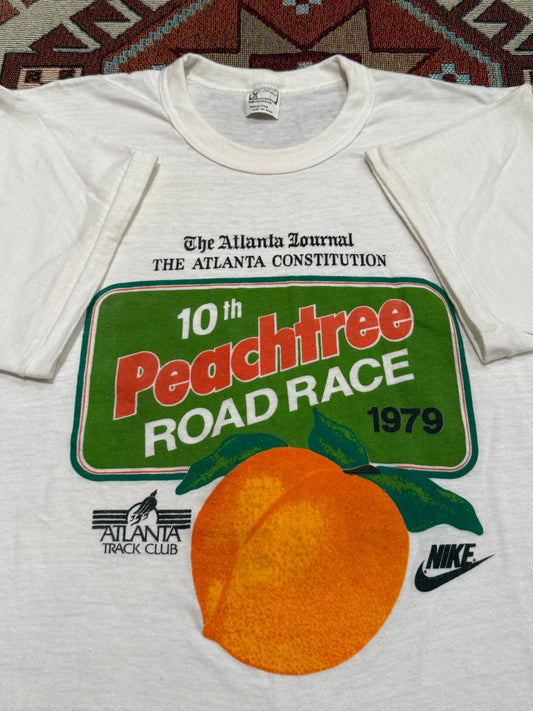 Vintage 1979 10th Peachtree Road Race Atlanta Nike Tee ( Large )