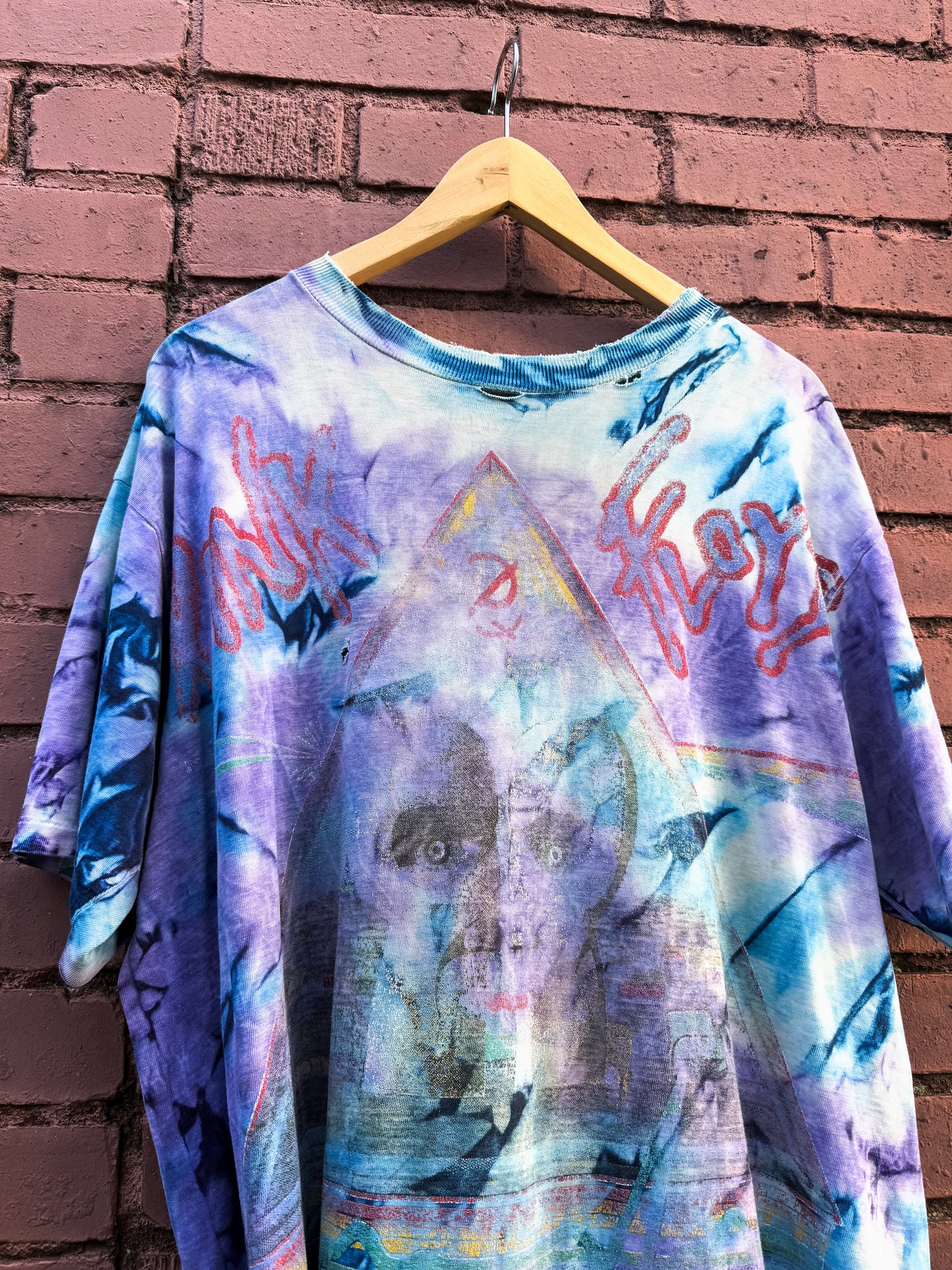 Vintage 1994 Pink Floyd Divsion Bell Tie Dye Tee ( XL )