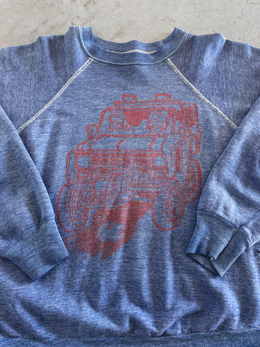 True Vintage Late 6 0 s / 7 0 s Bronco Truck Faded Sweatshirt