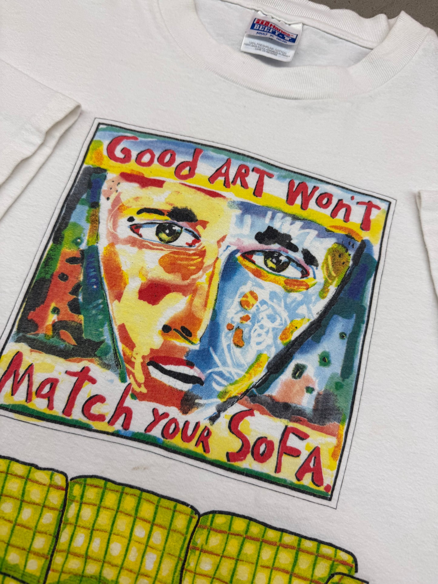 Vintage 90s Good Art Won’t Match Your Sofa Fred Babb Art Tee (XL)