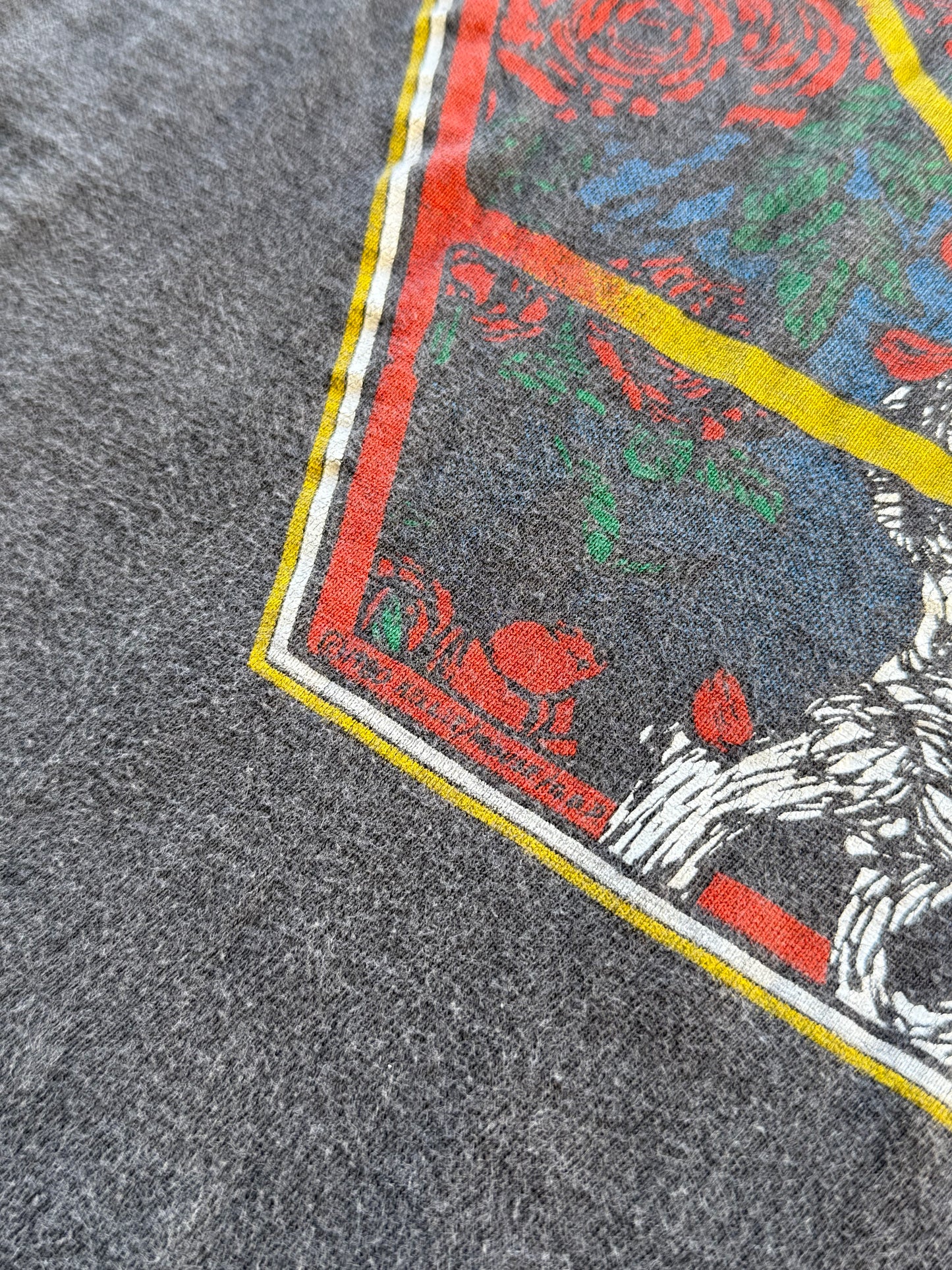 Vintage 1980 Grateful Dead Bertha Skeleton Faded Tour Tee ( Medium )