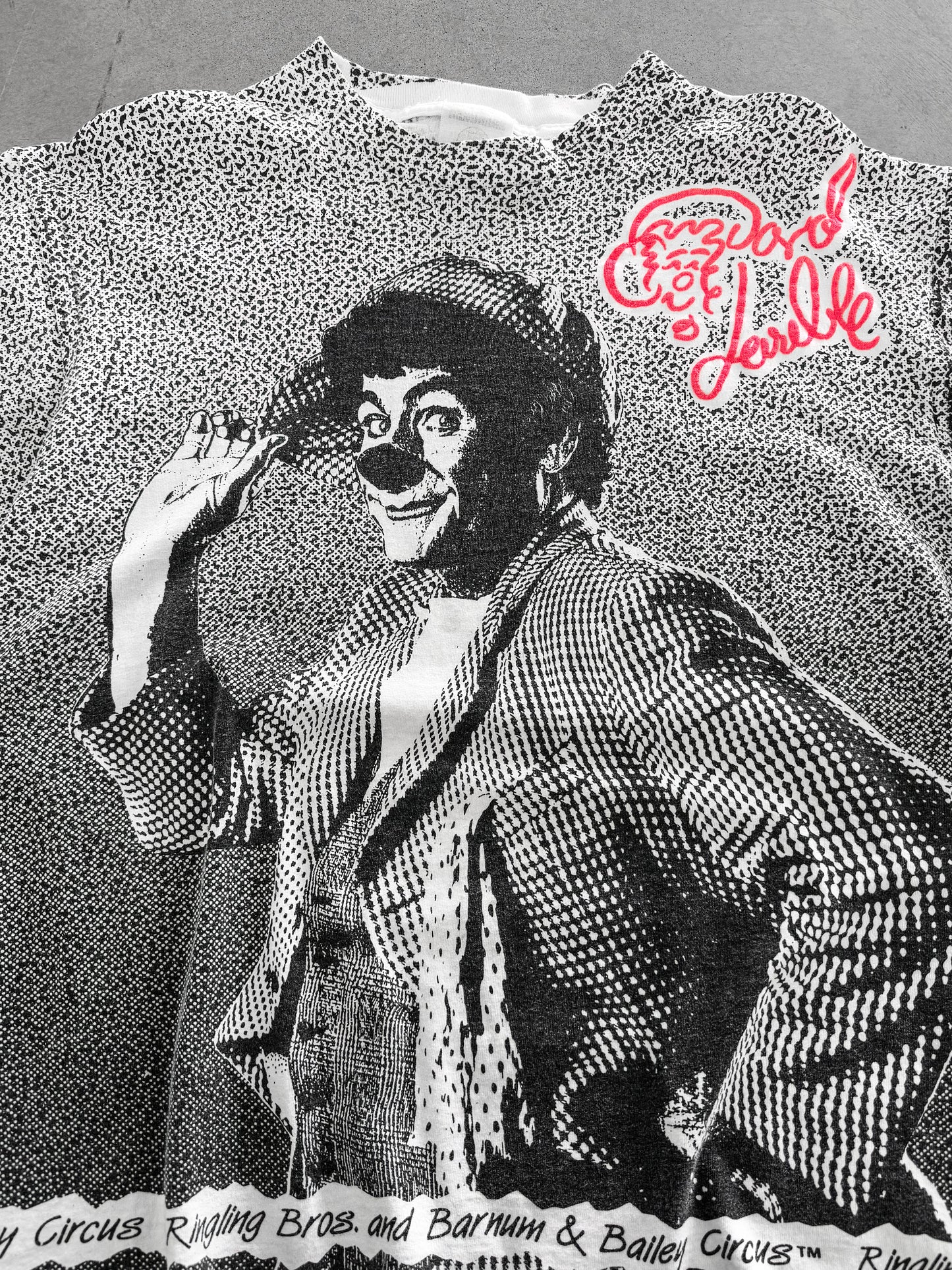 Vintage 1990s Ringly Bros Circus Clown AOP Tee ( Large )