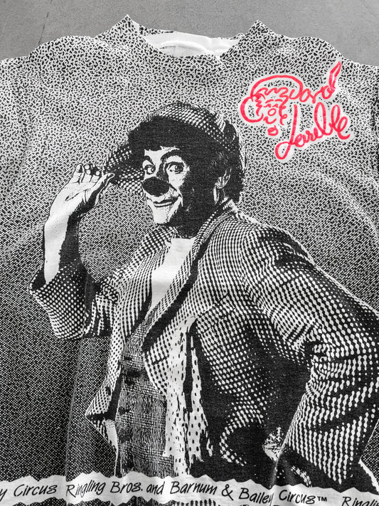 Vintage 1990s Ringly Bros Circus Clown AOP Tee ( Large )