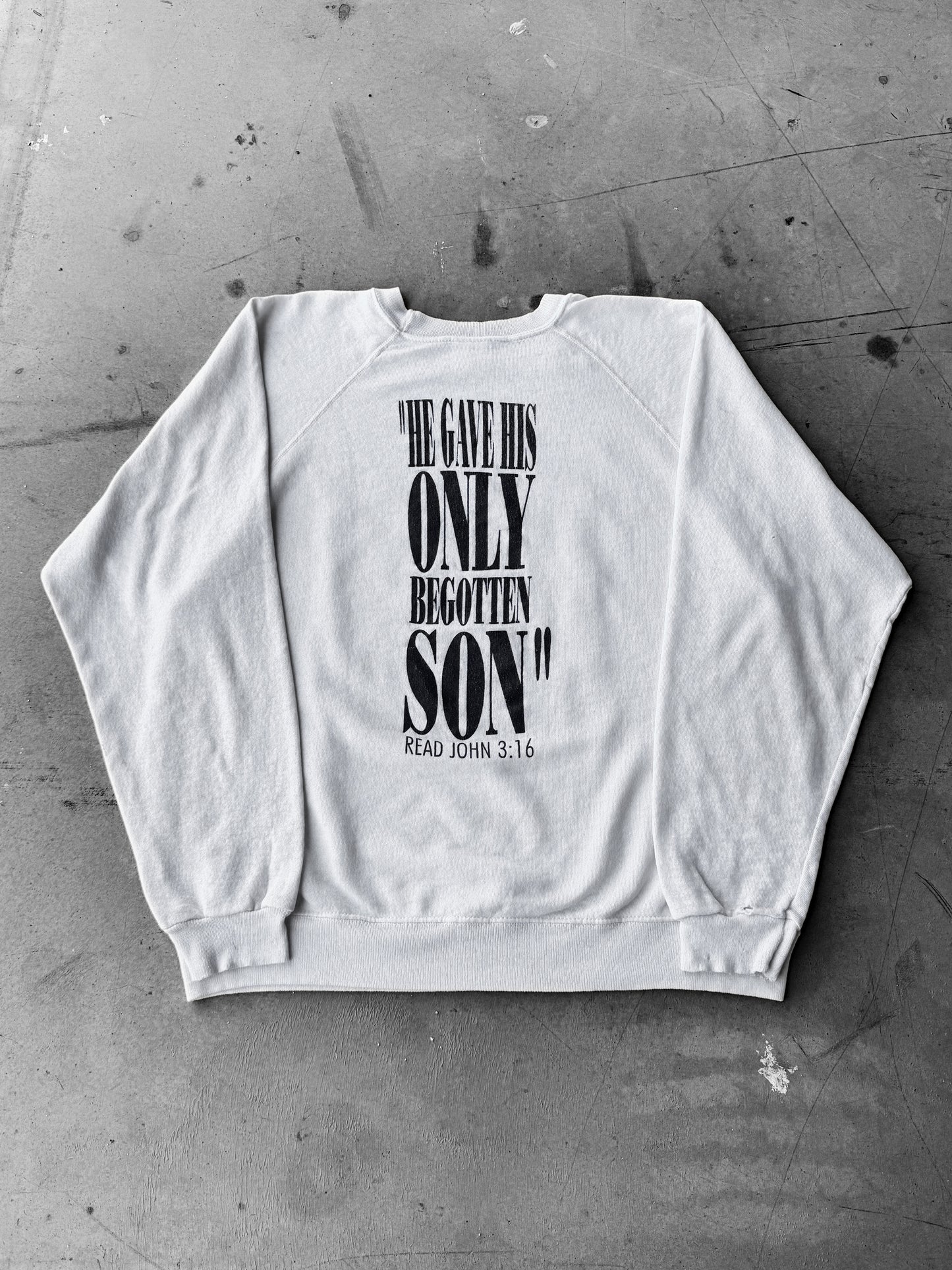 Vintage 90s “What Has God Ever Done For You?” Jesus Crewneck ( XL )