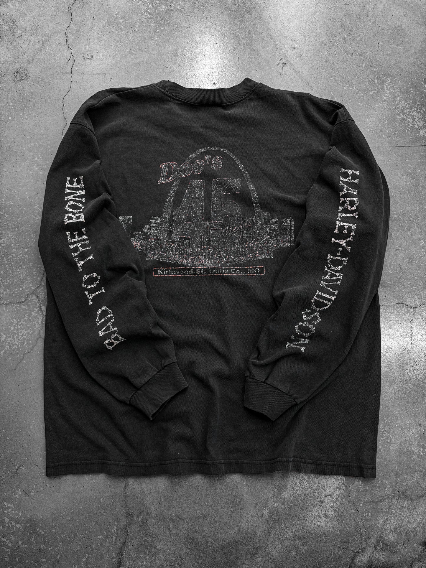 Vintage 1996 Harley Davidson “Bad To The Bone” Long Sleeve Tee ( XL )