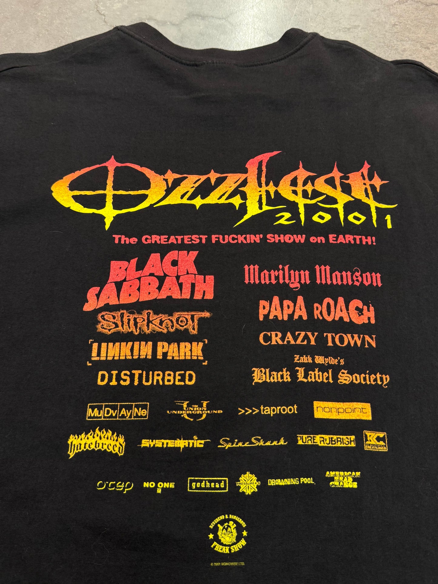 Vintage 2001 OzzFest Ozzy Osbourne Devil Tee ( XL )