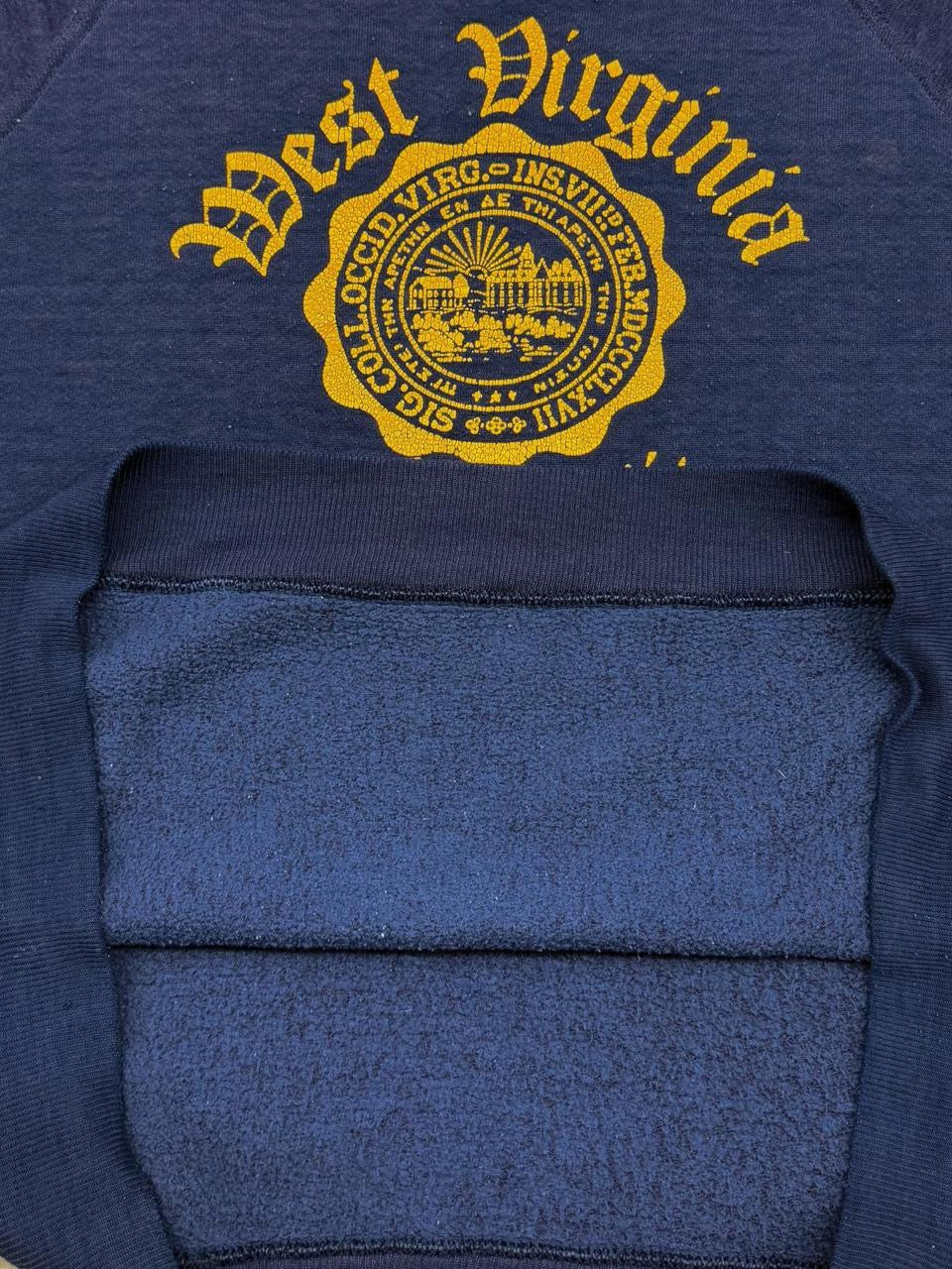 Vintage 8 0 s West Virginia University Faded Sweatshirt ( XL )