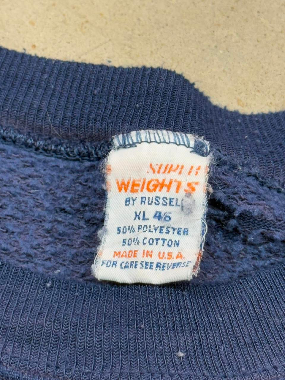 Vintage 8 0 s West Virginia University Faded Sweatshirt ( XL )