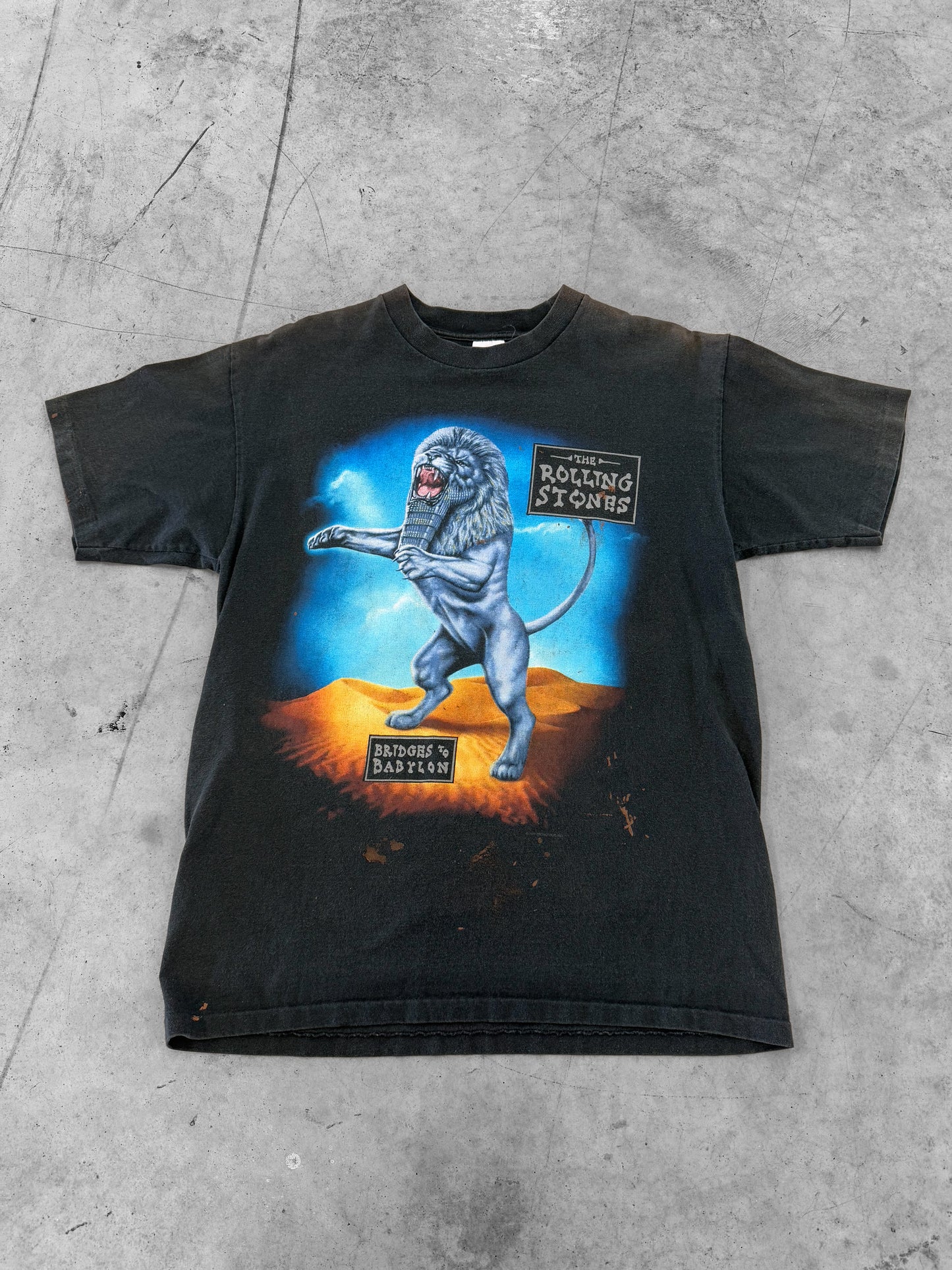 Vintage 1997 The Rolling Stones Bridges To Babylon Tee ( Large )