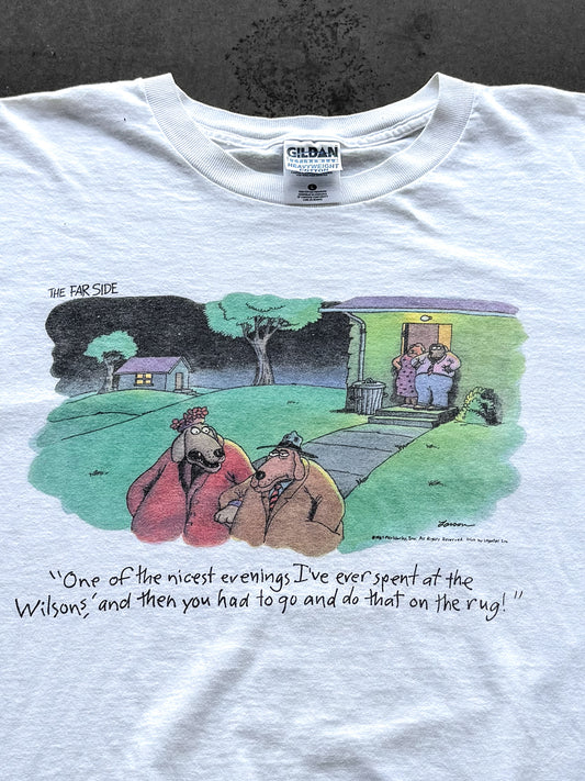Vintage 90s Farside Graphics Dogs Humor Tee ( Large )