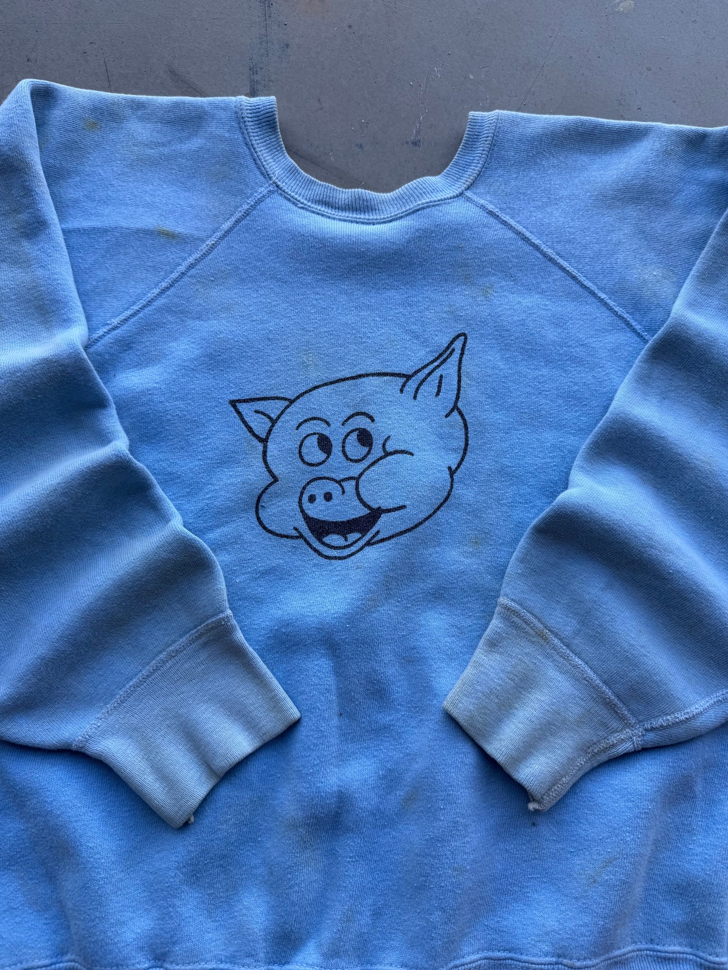 Vintage 6 0 s Pig 48th Precinct NYC Blue Sweatshirt ( Medium )