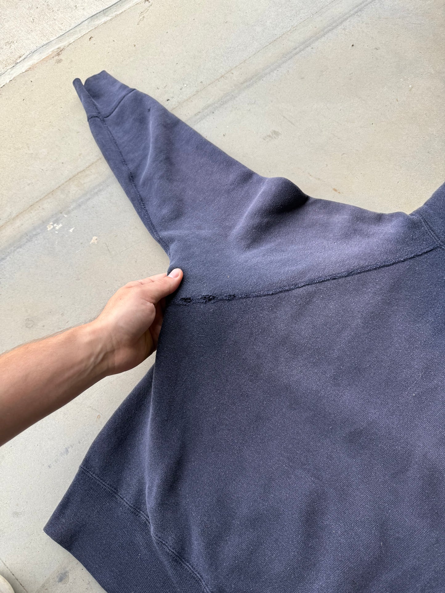 Vintage 50s / 60s Duke University Flock Print Hoodie ( Medium )