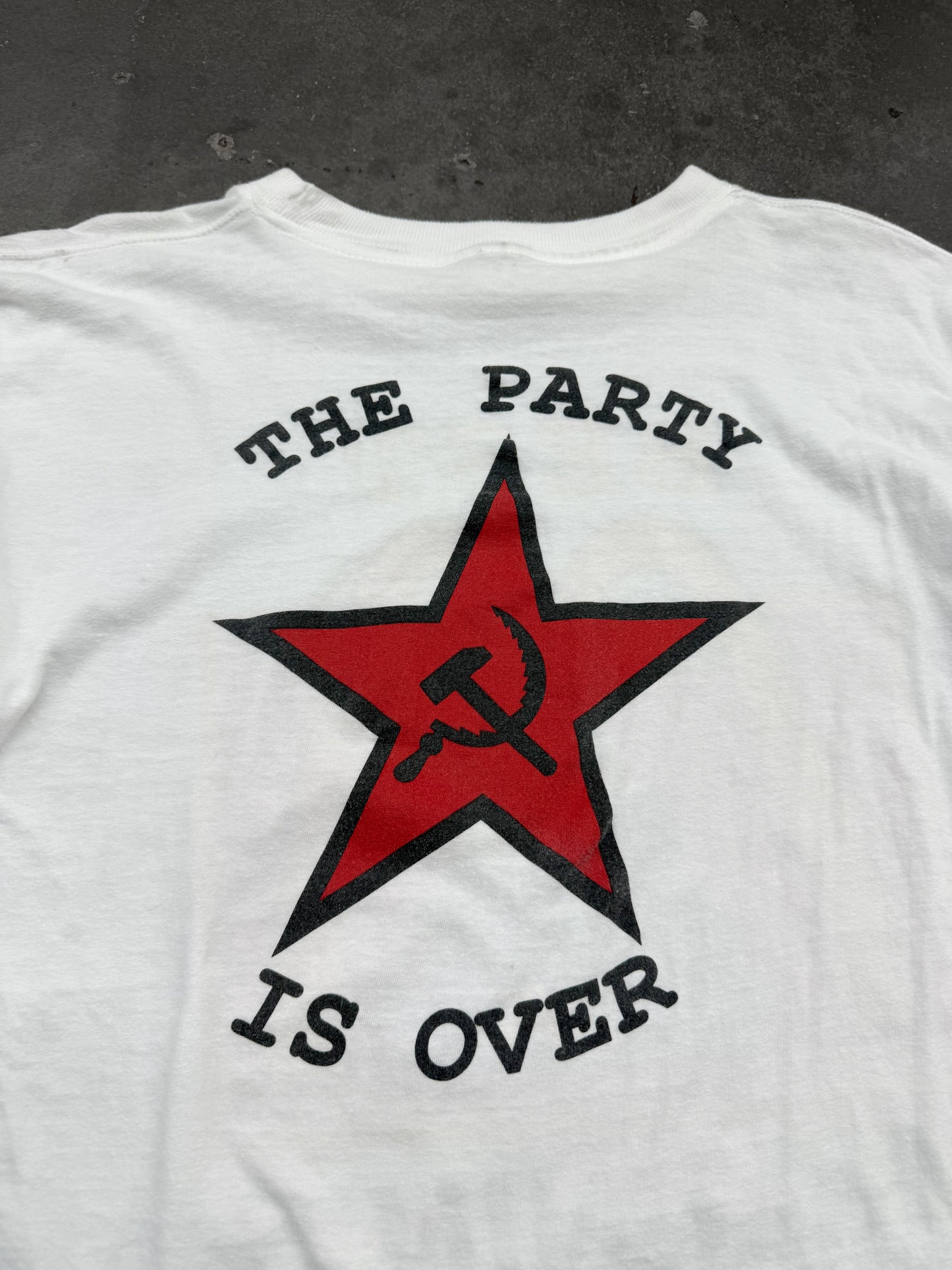 Vintage 1990s Best Mclenins Communist Party Is Over Tee ( Large )
