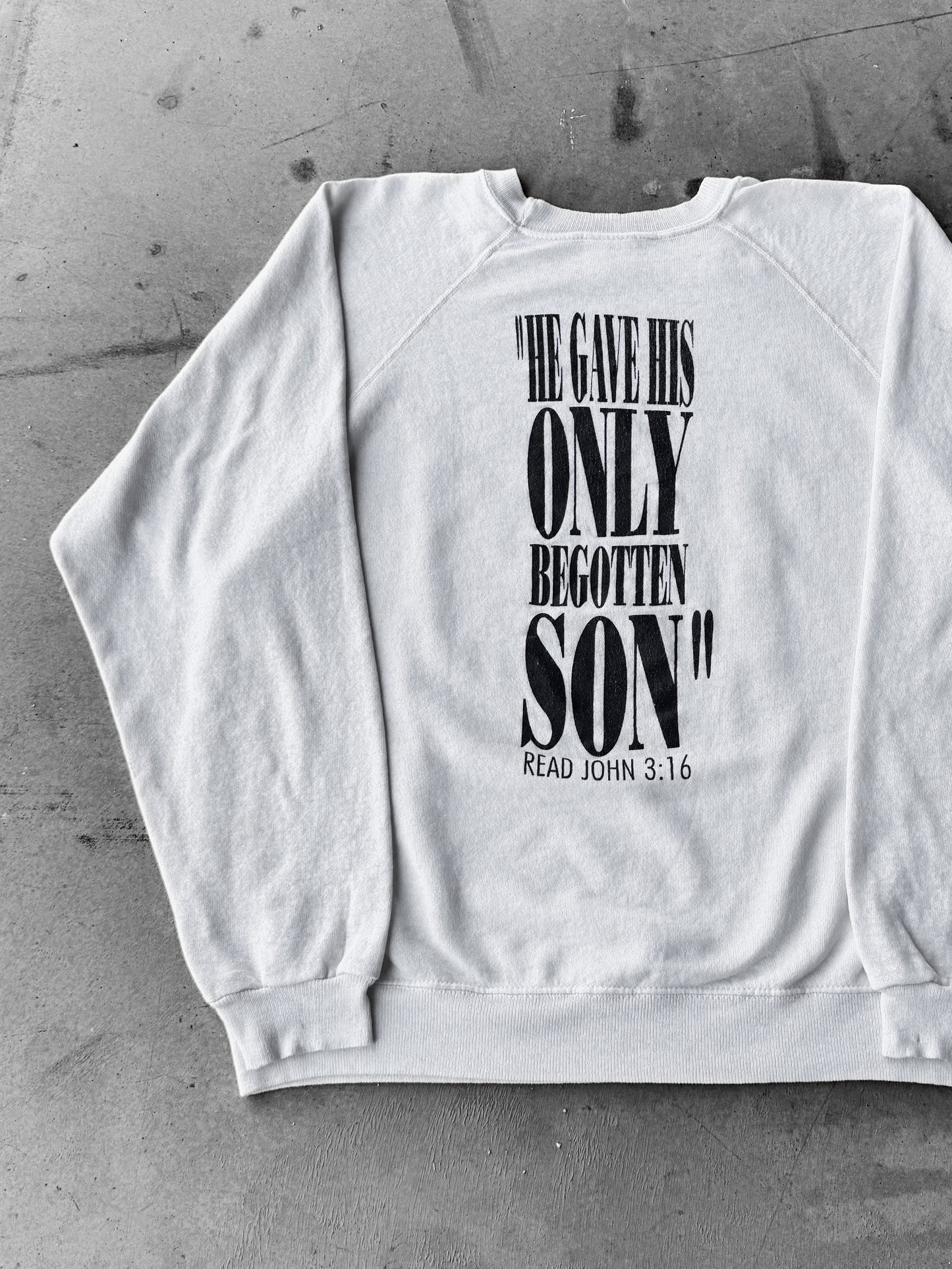 Vintage 90s “What Has God Ever Done For You?” Jesus Crewneck ( XL )