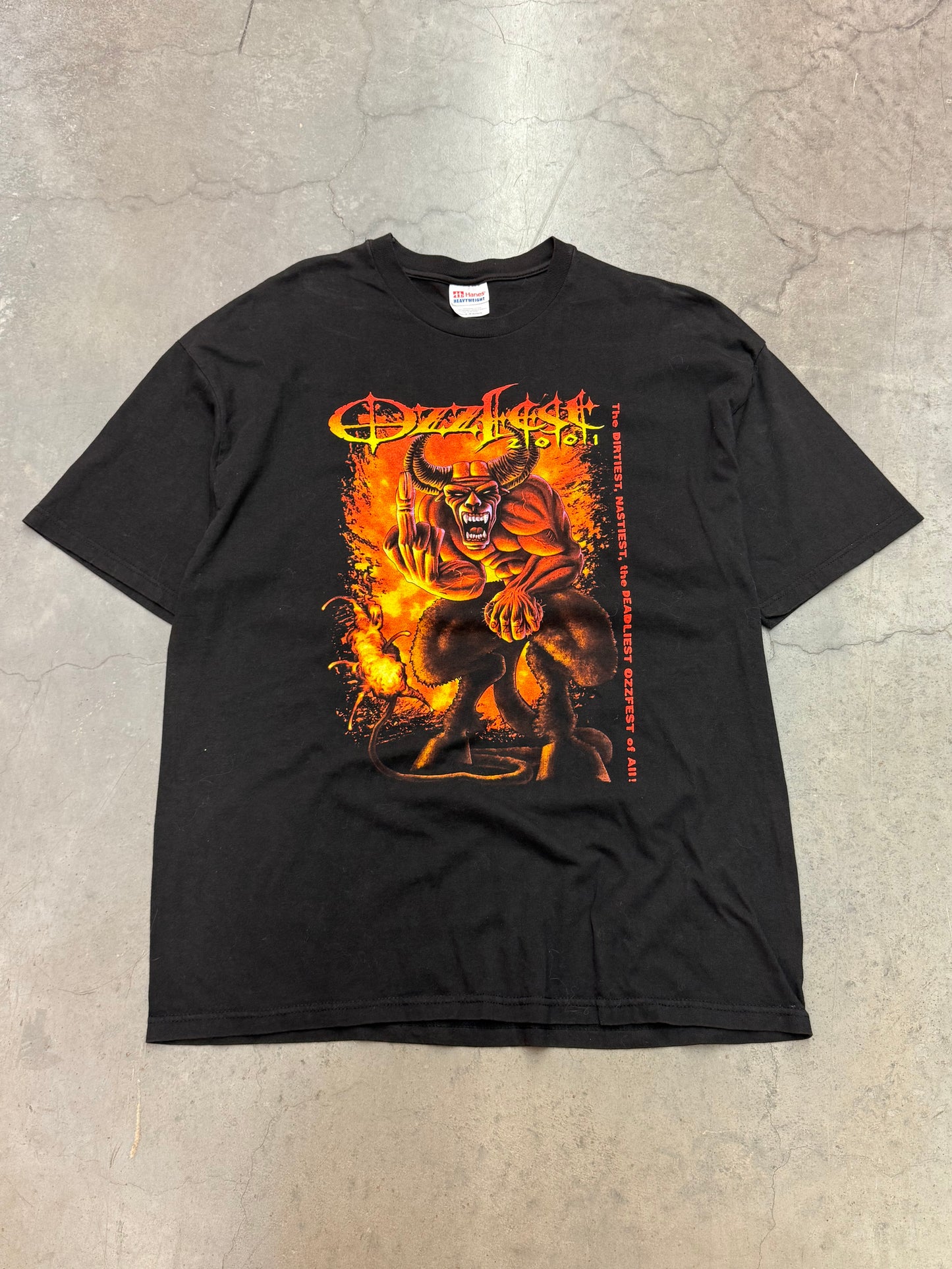 Vintage 2001 OzzFest Ozzy Osbourne Devil Tee ( XL )