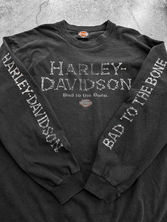 Vintage 1996 Harley Davidson “Bad To The Bone” Long Sleeve Tee ( XL )