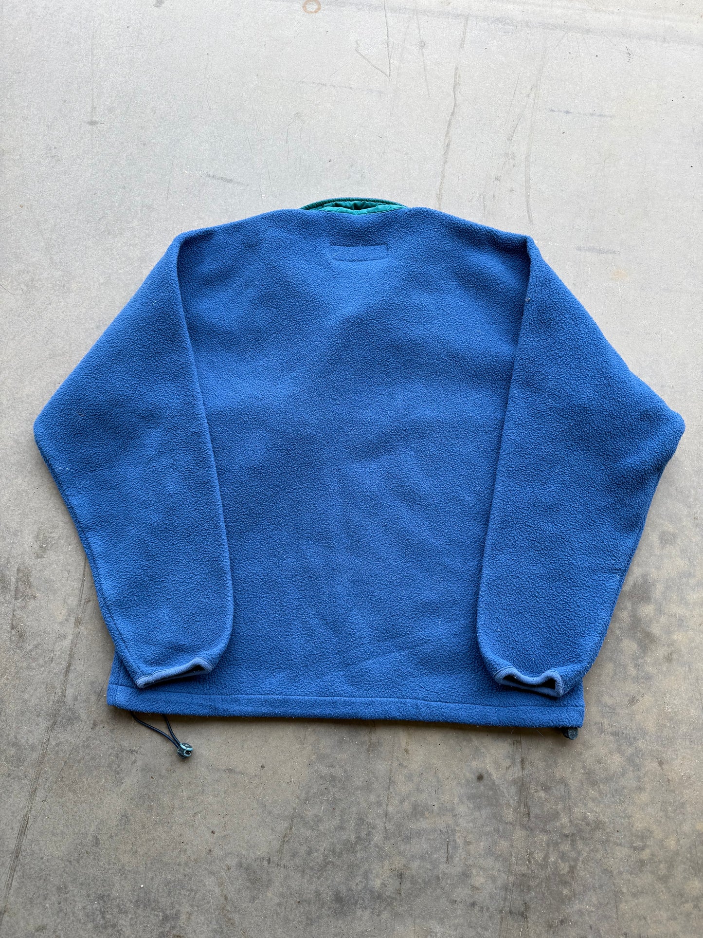 Vintage 1990s Columbia Sportswear Blue Button Snap Fleece ( Large )