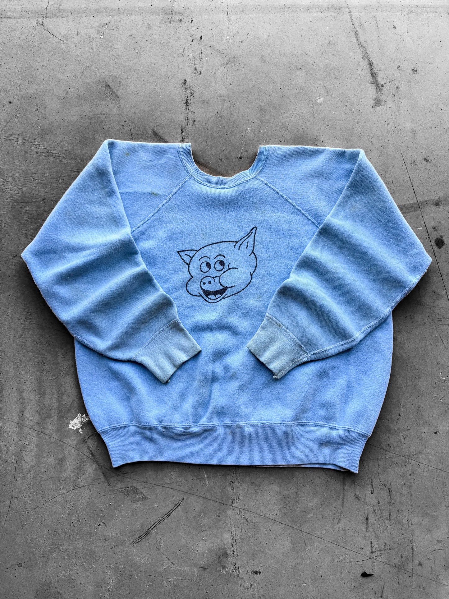Vintage 6 0 s Pig 48th Precinct NYC Blue Sweatshirt ( Medium )