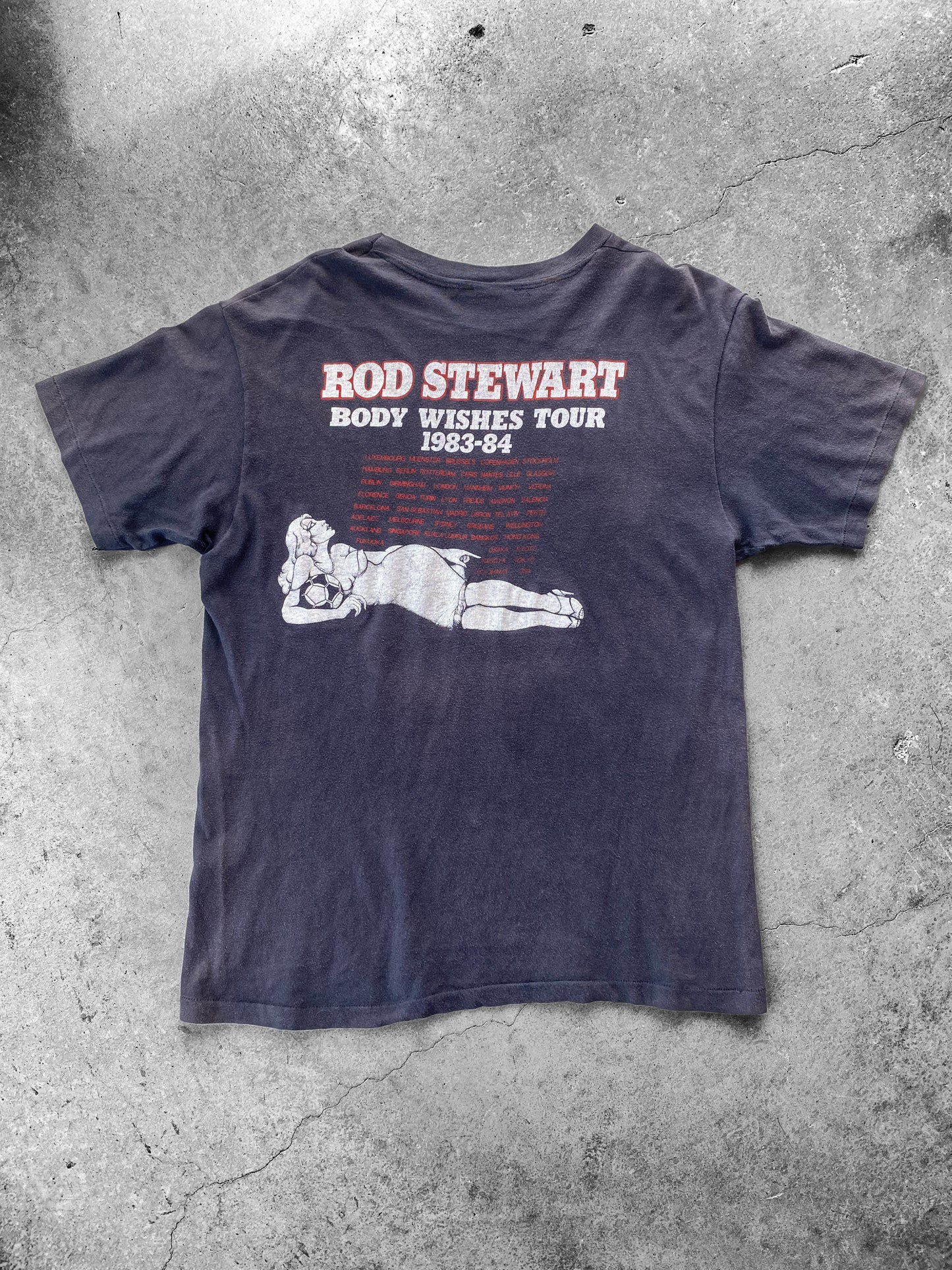 Vintage 1983 Rod Stewart Body Wishes Tour Tee ( Medium)