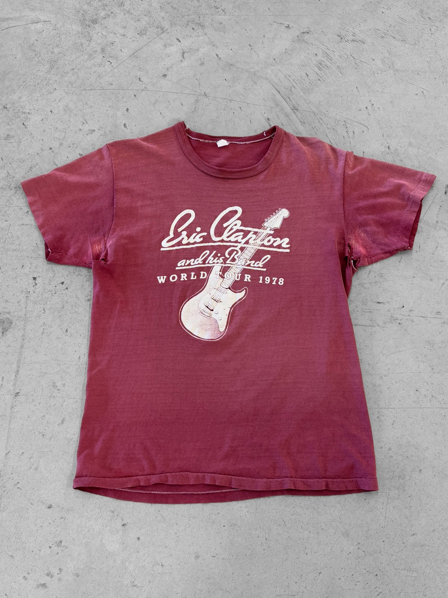 Vintage 1978 Eric Clapton & His Band Tour Tee ( Medium )