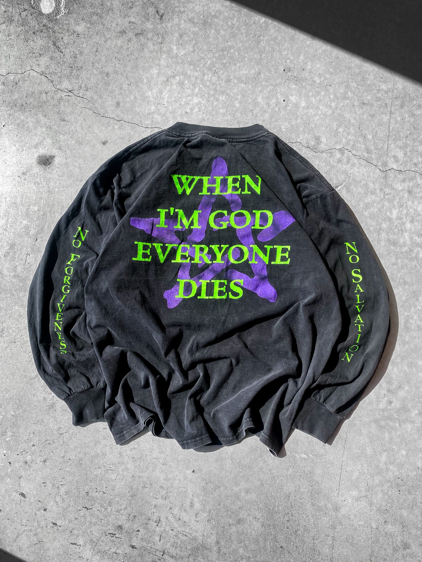 Vintage 1996 Marilyn Manson Baphomet Long Sleeve Tee ( XL )